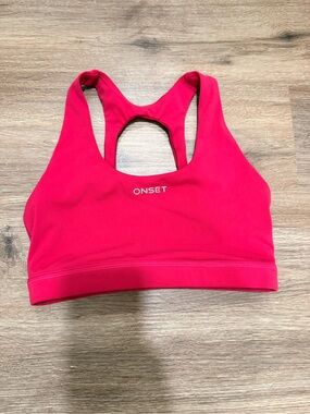 Onset Women’s Hot Pink Racerback Sports Bra